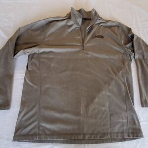 The North Face Quarter Zip Pullover‎ Mens XXL Brown Excellent Fleece Sweat shirt